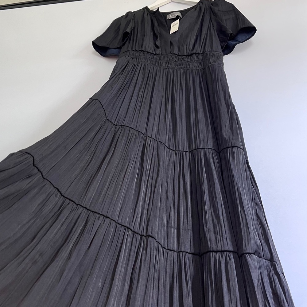 NWT Anthropologie The Somerset Silky Maxi Dress in Black size S - Picture 9 of 16